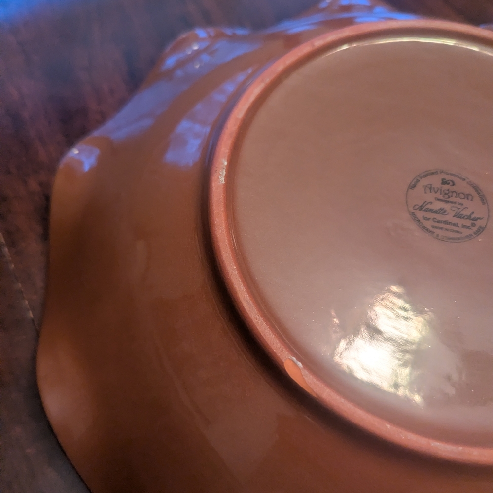 Avignon Provence Centerpiece Bowl Multicolor Glazed Stoneware - Picture 5 of 6